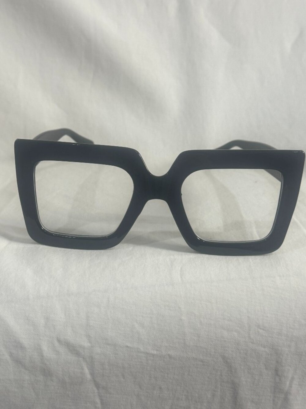 Bold Black Oversized Square Women’s Glasses - Unbranded